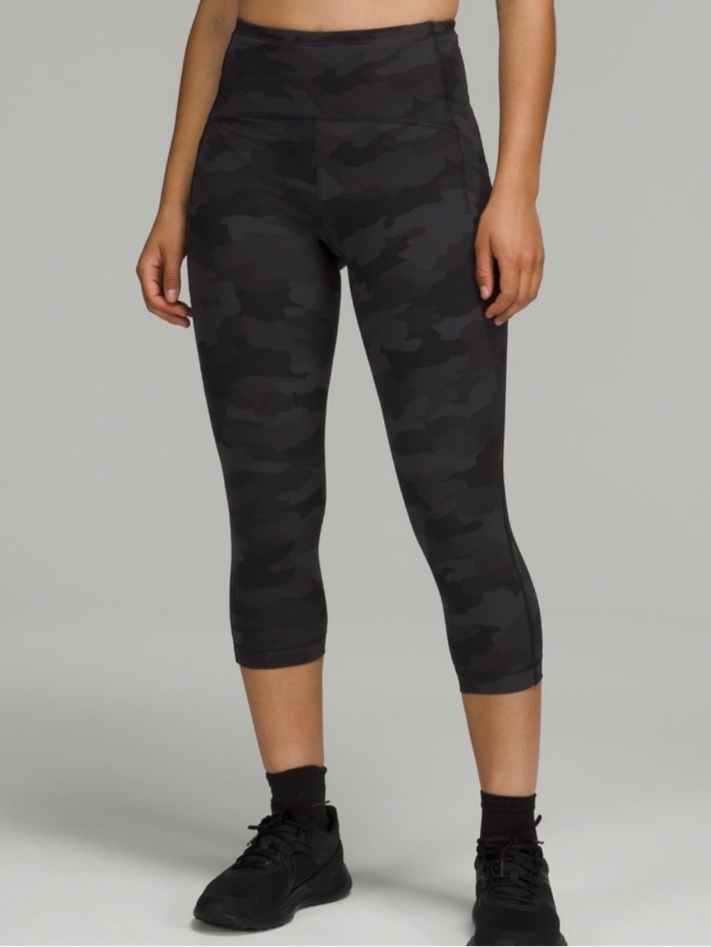 Lululemon Swift Speed Cropped Leggings Black Light Camo